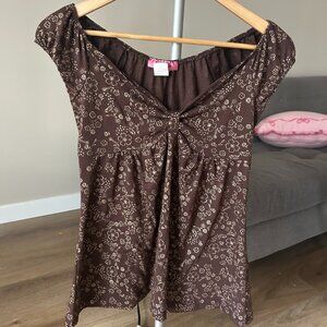 Y2K brown top